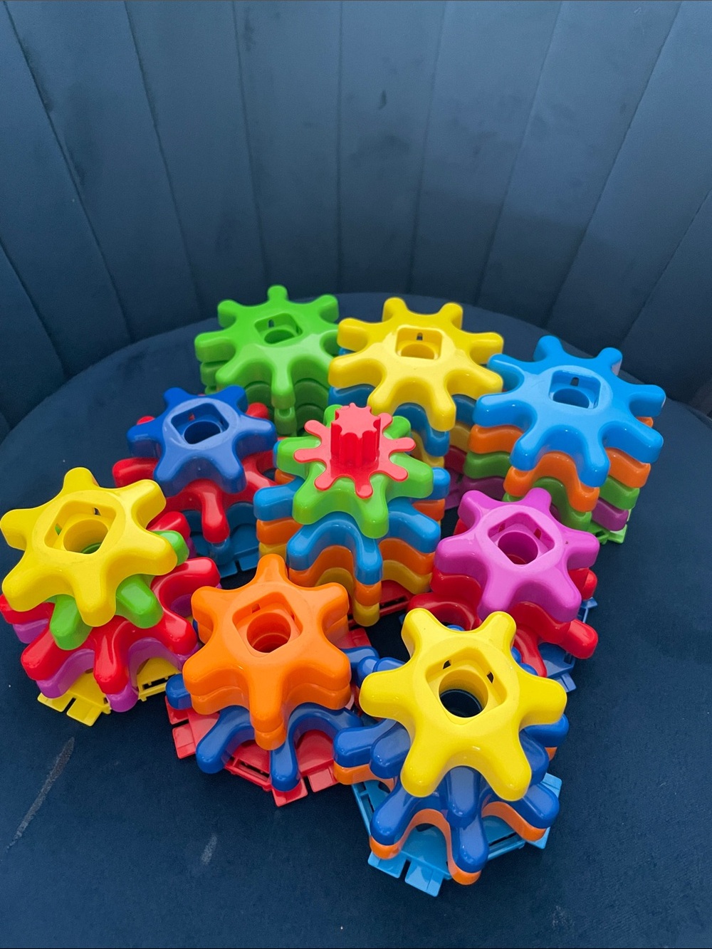 Stackable Gear Building Toys - Bright Multicolor Set for Kids